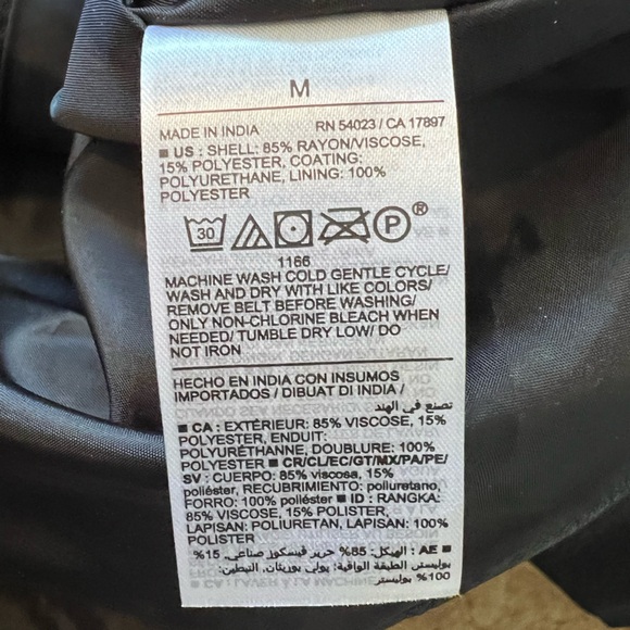 NWT Old Navy Black Faux Leather Moto Jacket with Belt - Picture 4 of 4